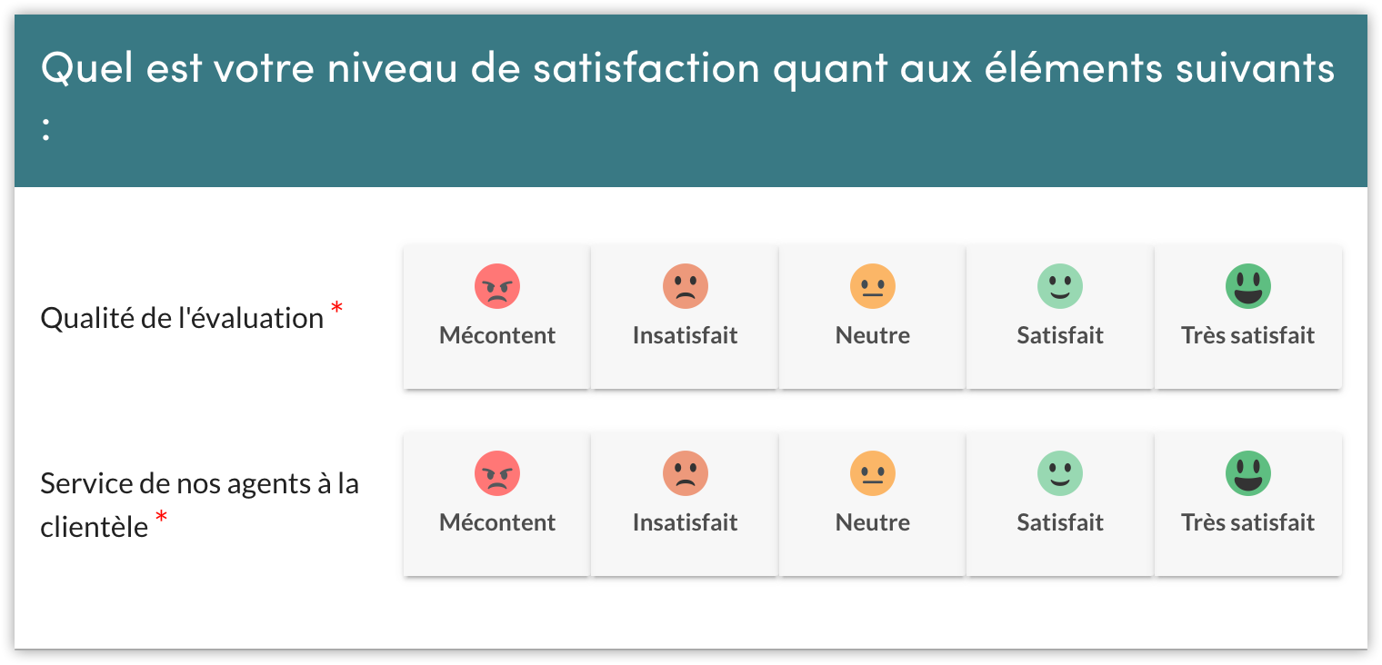 Customer satisfaction question CSAT